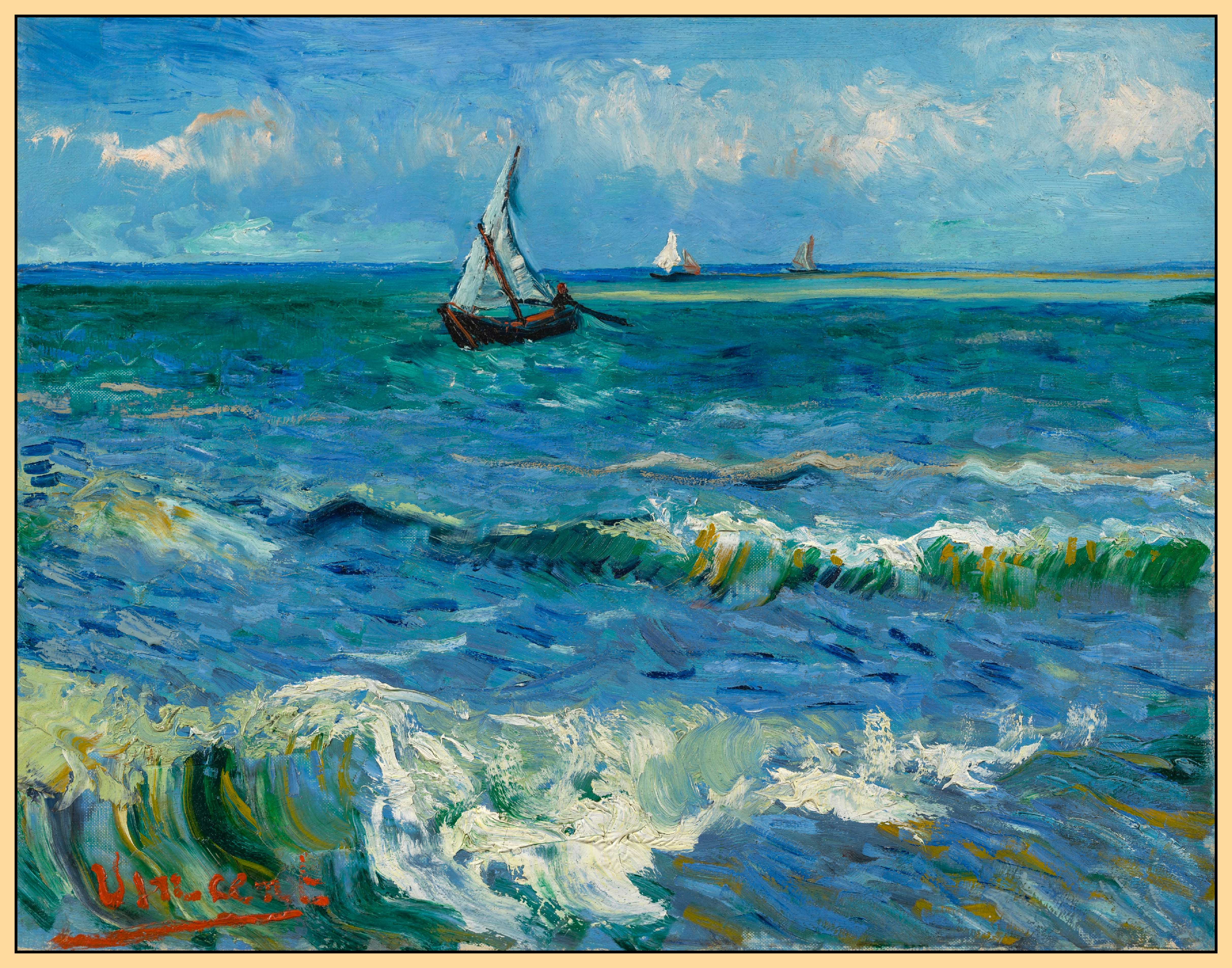 Cảnh biển gần Les Saintes-Maries-de-la-Mer