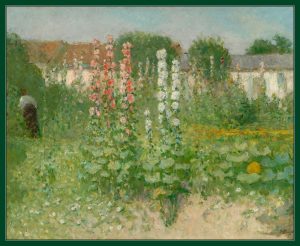 VƯỜN CÂY HOLLYHOCKS Ernest Quost (1844 - 1931), 1886-1890