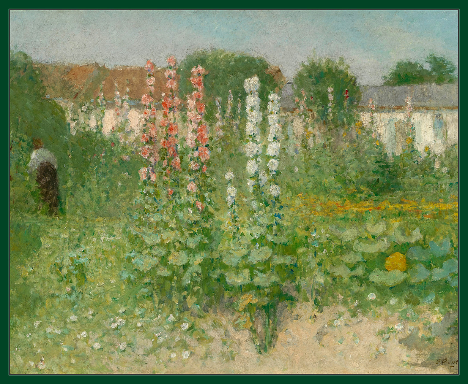 VƯỜN CÂY HOLLYHOCKS Ernest Quost (1844 - 1931), 1886-1890