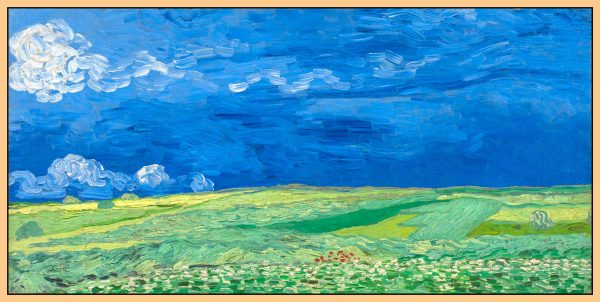 Cánh đồng lúa mì dưới những đám mây giông