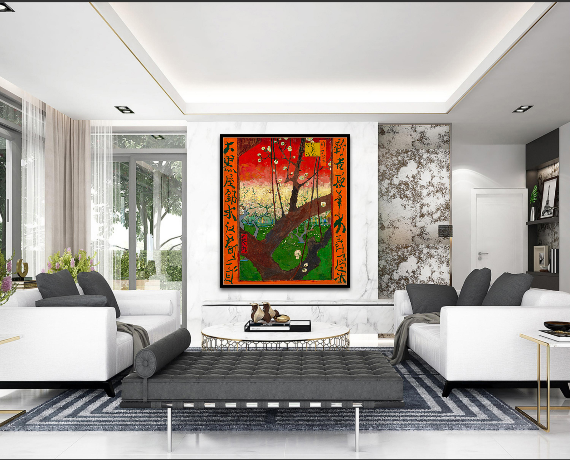 VƯỜN MẬN NỞ HOA (THEO HIROSHIGE) - Ảnh 2