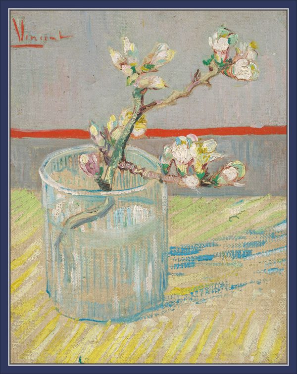 CÀNH HOA HẠNH NHÂN TRONG LY